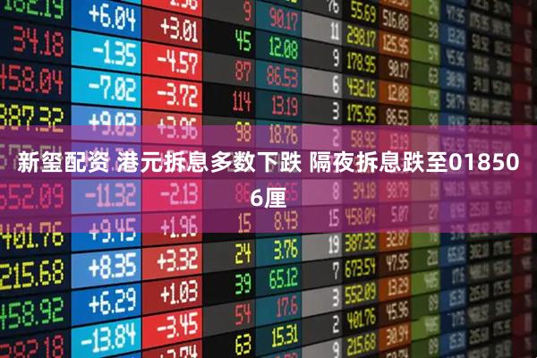 新玺配资 港元拆息多数下跌 隔夜拆息跌至018506厘